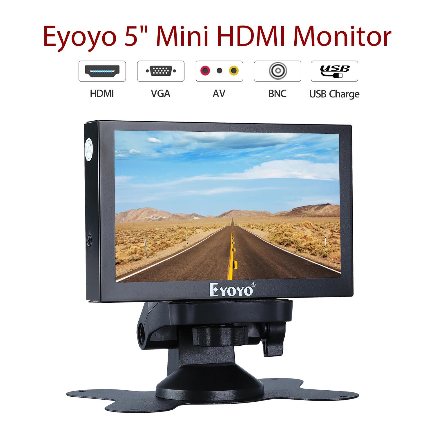 Eyoyo 5   Hdmi  ޴ vga  CCTV ȭ LCD 800x480  BNC AV/VGA ÷ LED ڵ 